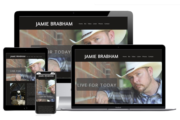website creation for jamie brabham music